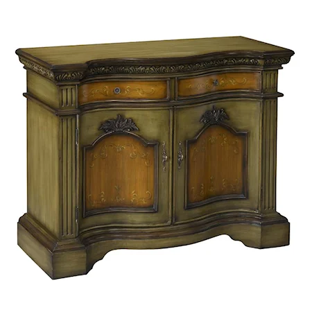 Tuscan Green Shaped Accent Cabinet
